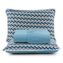 Jogo de Cama 100% Algodão Casal Padrão 3 pcs Estampado Liso