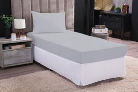 Jogo De Cama 100% ALGODÃO Lençol Com Elastico Solteiro 2 Peças 180 Fios COR: CINZA Jogo De Cama 100% ALGODÃO Lençol Com Elastico Solteiro 2 Peças 180 Fios COR: CINZA