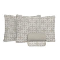 Jogo de Cama 100% Algodão Queen Size 200 Fios Fiori