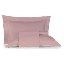 Jogo De Cama 100% Algodão Queen Size Liso 180 Fios Nova América