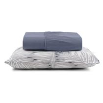 Jogo de Cama 100% Algodão Solteiro 2 Peças Estampado Liso