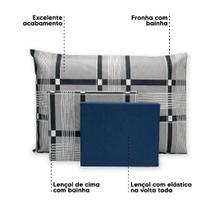 Jogo de Cama 180 Fios Acabamento em Bainha Lençol Solteirão c/ Elástico em Toda Volta
