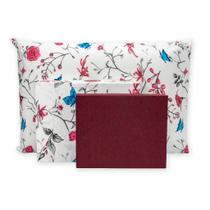 Jogo de Cama 180 Fios Acabamento em Bainha Lençol Solteirão c/ Elástico em Toda Volta