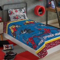 Jogo de cama 2 pecas do homem aranha lepper