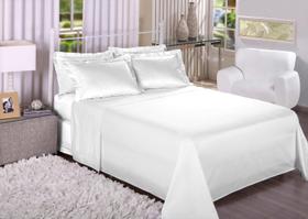 Jogo de Cama 300 FIOS, Branco, 100% Algodão, 4 peças - Bem Lunar Jogo de Cama 300 FIOS, Branco, 100% Algodão, 4 peças - Bem Lunar