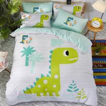 Jogo de cama 4 pç casal queen dino roar edredom 260x260cm