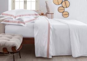 Jogo de Cama 4 PC King Bellagio 300 Fios Branco Inrose Kacyumara Jogo de Cama 4 PC King Bellagio 300 Fios Branco Inrose Kacyumara