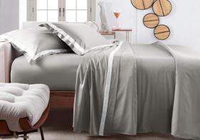 Jogo de Cama 4 PC Queen Bellagio 300 Fios Fend Pérola Kacyumara