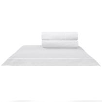 Jogo de Cama 4 Peças 300 Fios Algodão Branco/Branco Festonê Lázio Kacyumara - Casa K
