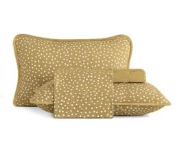 Jogo de Cama 4 peças Altenburg Malha Fio Penteado Bits Poa Amarelo Jogo de Cama 4 peças Altenburg Malha Fio Penteado Bits Poa Amarelo