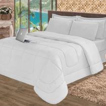 Jogo de Cama 6 pçs de Verão Queen Branco Casen