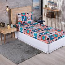 Jogo de Cama Alegria Infantil Solteiro Micropercal 200 Fios Astronauta Enxovais Aquarela Jogo de Cama Alegria Infantil Solteiro Micropercal 200 Fios Astronauta Enxovais Aquarela