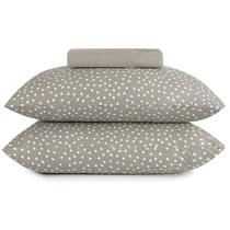 Jogo de Cama Altenburg Bits Malha 3 Peças King Cinza Jogo de Cama Altenburg Bits Malha 3 Peças King Cinza