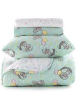 Jogo de Cama Berço 04 peças Tekinha Baby Soninho Menina