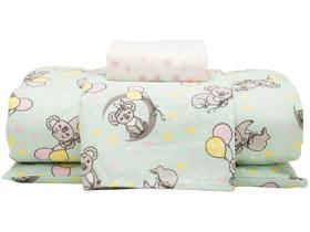 Jogo de Cama Berço 04 peças Tekinha Baby Soninho Menina