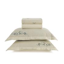 Jogo de Cama Bordado Casal Algodão e Linho 200 Fios Elise Karsten