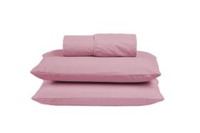 Jogo de Cama Box Casal 03 peças 100% Algodão Lençol Liso Percal 300 Fios
