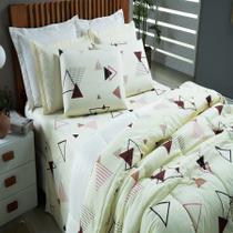 Jogo De Cama Box Lençol Casal 3 Peças 400 Fios Estampado - ESTAMPAS SORTIDAS