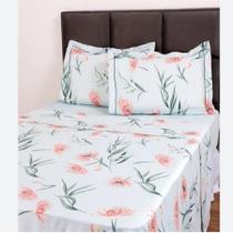 Jogo de Cama Box Roupa Lençol Casal Padrão 4 Peças Estampado em Microfibra - Estampas Sortidas - SEM OPÇÃO DE ESCOLHA