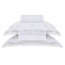Jogo de Cama Buddemeyer Majestic 200 Fios 4 Peças Queen Cinz