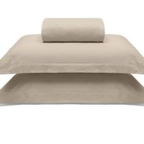 Jogo de Cama Buettner King Malha Liso 3 Peças Image Bege