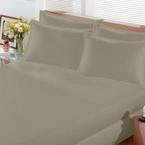 Jogo de Cama Buettner Queen Malha Liso 3 Peças Image Bege