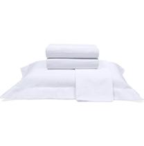 Jogo de Cama Buettner Queen Percal 1000 Fios Dobra Feita 4 peças Branco