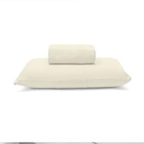Jogo de Cama Buettner Solteiro King Malha Basic Liso 2 Peças Perola