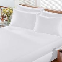 Jogo de Cama Buettner Solteiro King Malha Liso 2 Peças Image Branco