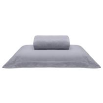 Jogo de Cama Buettner Solteiro Malha 100% Algodão Liso 2 Peças Image Cinza