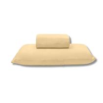 Jogo de Cama Buettner Solteiro Malha Basic Liso 2 Peças Amarelo