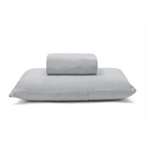 Jogo de Cama Buettner Solteiro Malha Basic Liso 2 Peças Prata Jogo de Cama Buettner Solteiro Malha Basic Liso 2 Peças Prata