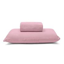 Jogo de Cama Buettner Solteiro Malha Basic Liso 2 Peças Rose Blush