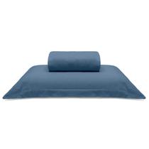 Jogo de Cama Buettner Solteiro Malha Liso 2 Peças Image Azul
