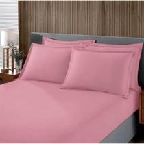 Jogo De Cama Buettner Solteiro Malha Liso 2 Peças Image Rose