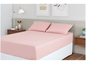 Jogo de Cama Casal 100% Poliéster Marcelino Têxtil Hypercal Rosé 3 Peças