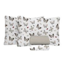 Jogo de Cama Casal 180 fios Fiori - Borboleta (7380)