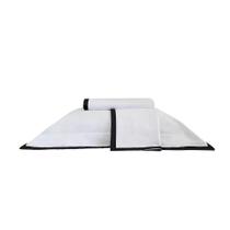 Jogo De Cama Casal 200 Fios Porto Marken Fassi Branco /Preto