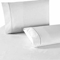 Jogo de Cama Casal 3 Peças Classic 400 Fios Branco Luxo