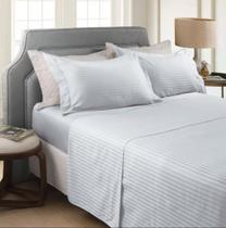 Jogo de cama casal 300 fios cetim 100% algodão jolitex 2,20 m x 2,50 m azul claro Jogo de cama casal 300 fios cetim 100% algodão jolitex 2,20 m x 2,50 m azul claro