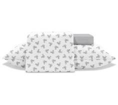 Jogo de Cama Casal 300 Fios Disney Mickey Toque de Seda 4 Peças Jolitex