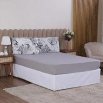 Jogo de Cama Casal 3p Lençol + Fronha Esmeralda Percal 100% Algodão