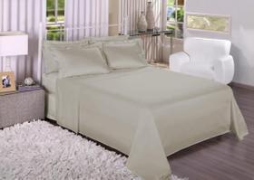 Jogo de Cama Casal 4 Peças 600 Fios 100 Algodão Linha Premium Macio