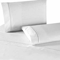 Jogo de Cama Casal 4 Peças Classic 400 Fios Branco Luxo