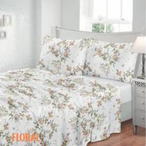 Jogo de Cama Casal 4 Peças Estampado Linha Charme Toque Macio - gaby enxovais