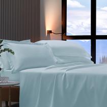 Jogo de Cama Casal 4 Peças Liso Nobless Percal 300 Fios 100% Algodão Toque Acetinado Appel