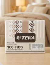 Jogo de Cama Casal 4 Peças Teka Classic 160 Fios Lençol com Elástico Estampado Jogo de Cama Casal 4 Peças Teka Classic 160 Fios Lençol com Elástico Estampado