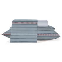 Jogo de cama casal 4 peças teka crystal 120 fios 100% algodão