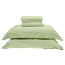 Jogo de cama casal 400 fios elegance - verde claro