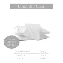 Jogo De Cama Casal Algodão Branco 4 Peças Completo Premium